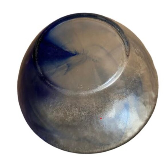 Bormioli Rocco Murano Cobalt Blue Swirl Vintage Art Glass Blue and Clear EUC - Picture 5 of 6